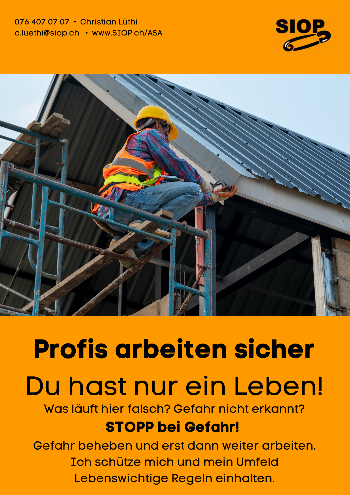 Dachdecker Arbeitssicherheit Bau Unfallverhütung